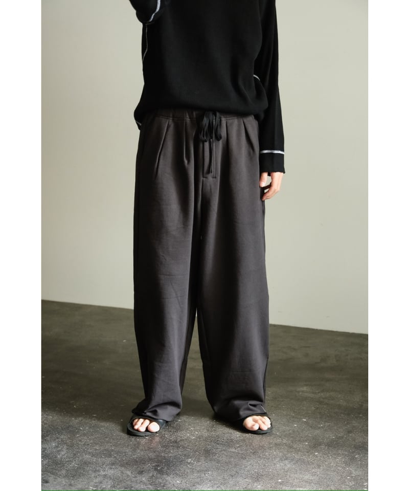パンツ ANCELLM / TUCK SWEAT PANTS BLACK ancellm TUCK SWEAT PANTS(BLACK) – ANCELLM
