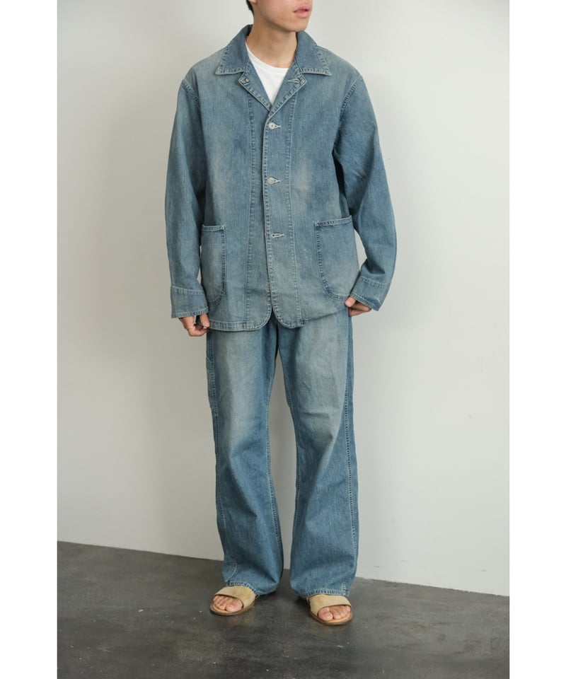 ULTERIOR VINTAGE FADED LIGHT DENIM PAINTER PANT