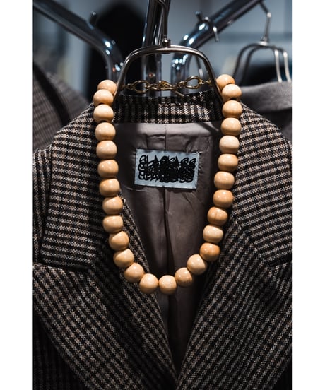 m's braque "Exclusive" VINTAGE WOOD NECKLACE / BRACE 2WAY TYPE
