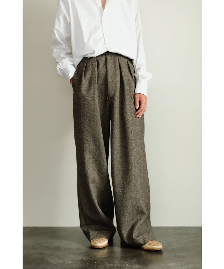 週末限定 柿乃葉 m’s braque Ex Tucked BaggyPants m's braque TUCKED BAGGY PANTS | MusterWerk Sud.