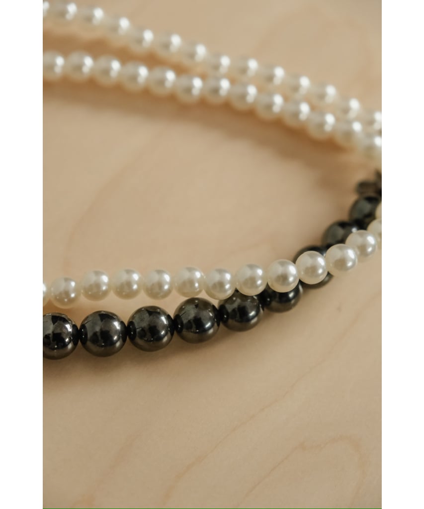 m's braque/エムズブラック　フェイクパールネックレス m's braque DEADSTOCK BEADS SEPARABLE NECKLACE SYNTHETIC