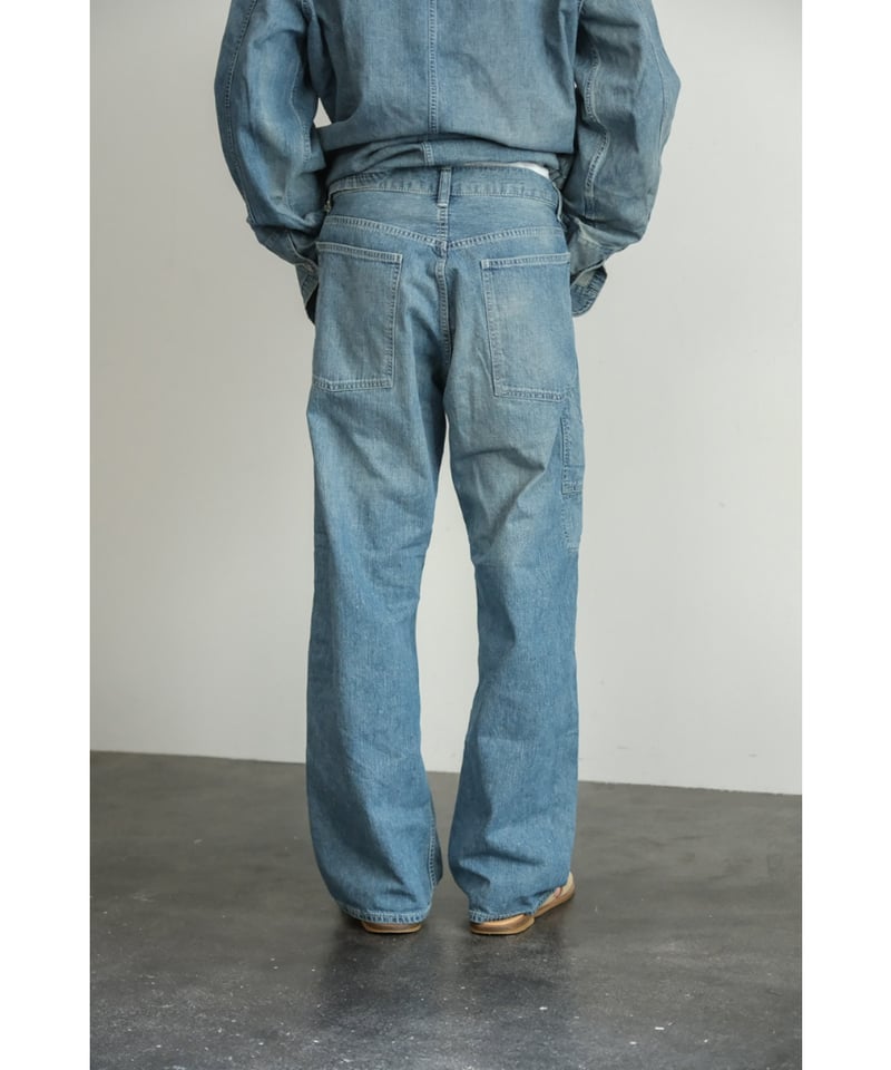 ULTERIOR VINTAGE FADED LIGHT DENIM PAINTER PANT