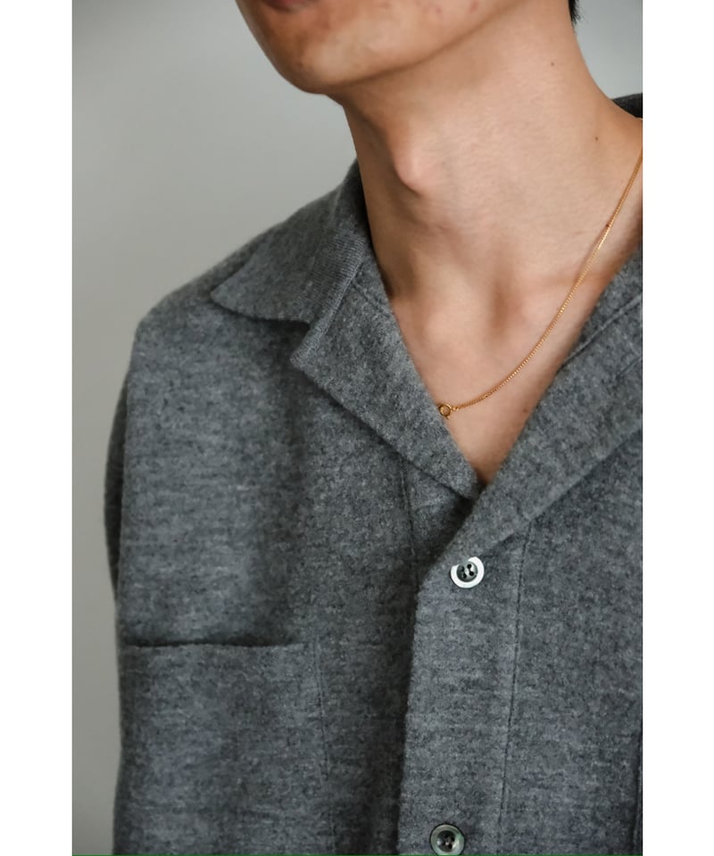 トップス Olde H&Daughter Wool Ds JK Charcoal Olde H & Daughter BOILED WOOL SHIRTS JK | Muste
