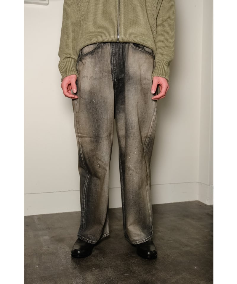 ANCELLM AGING WIDE 5P DENIM PANTS | MusterWerk ANCELLM AGING WIDE 5P DENIM PANTS | MusterWerk