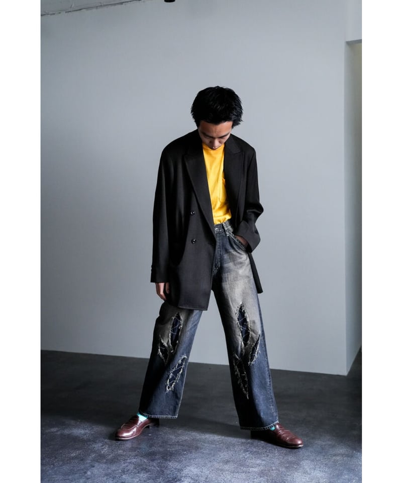 ULTERIOR MELANGE WOOL GABARDINE DOUBLE JACKET |