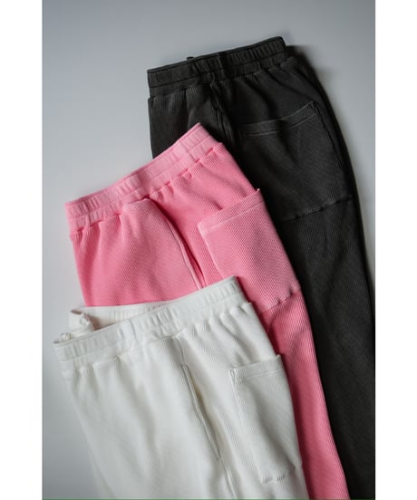 KANEMASA PHIL. 18G Heavy Weight Garment Dye Waffle Pants