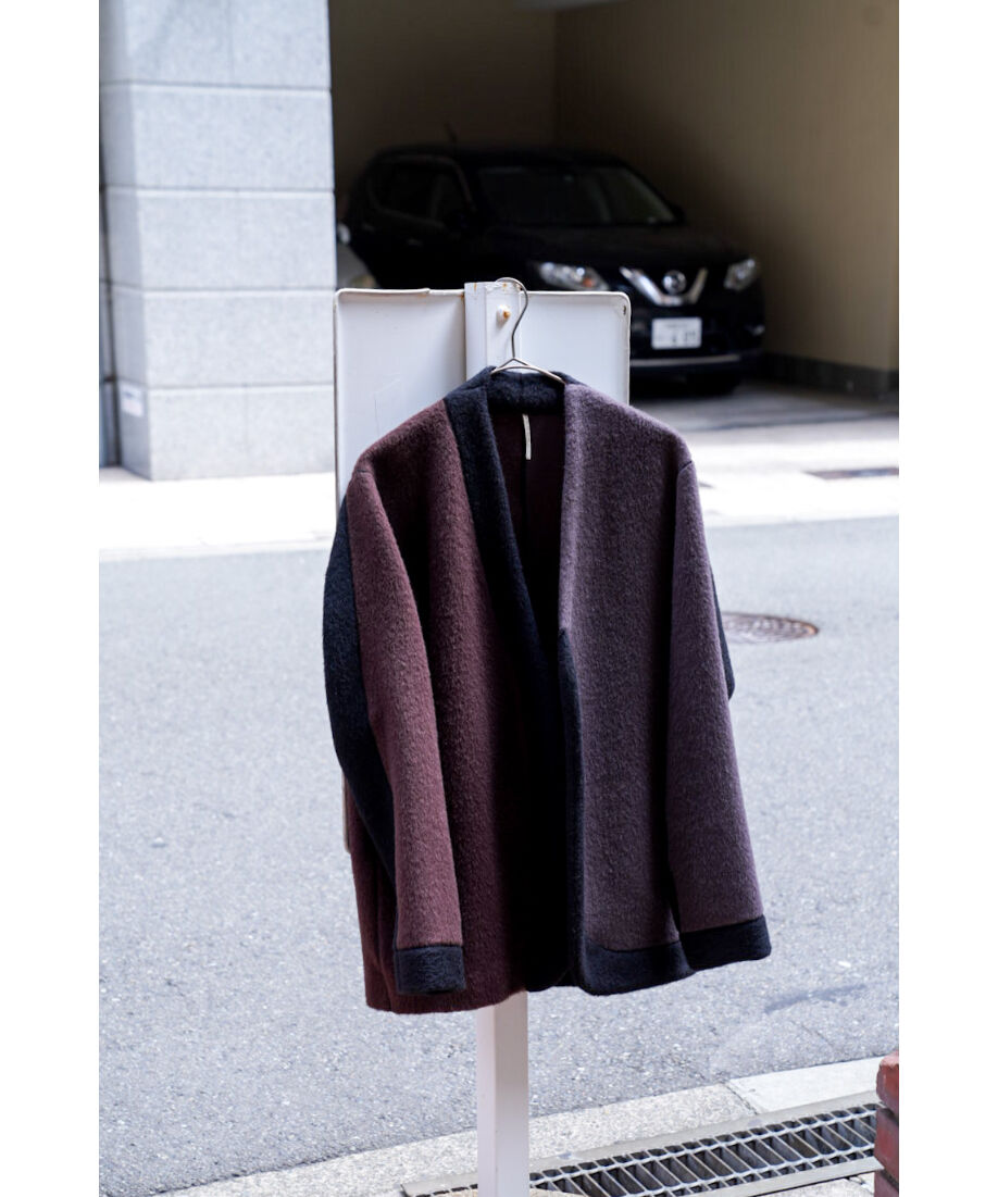 m's braque SOFT SEAM ASSYMETRY NO COLLAR JACKET