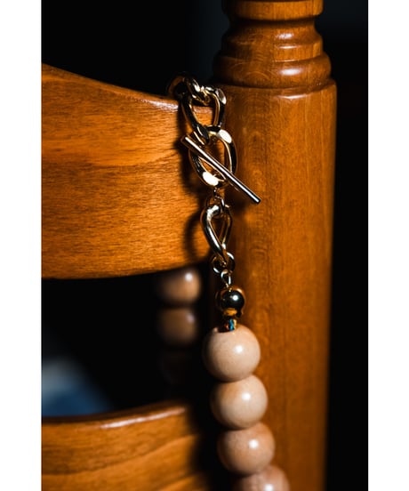 m's braque "Exclusive" VINTAGE WOOD NECKLACE / BRACE 2WAY TYPE