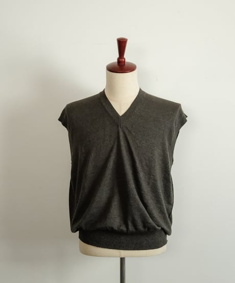 Olde H & Daughter LINEN / SILK PLAIN STITCH V NECK N/S