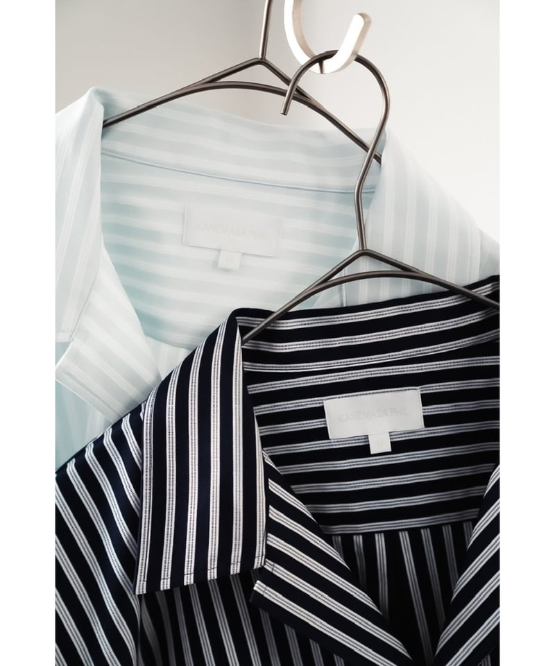 トップス kanemasa phil Stripe Open Collar Shirt KANEMASA PHIL. 46G Atmosphere Stripe Open Colla