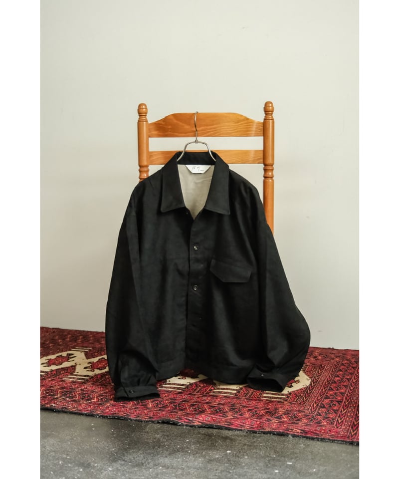 ジャケット・アウター ANCELLM VEAGAN SUEDE WORK SHIRT BLOUSON VEGAN SUEDE WORK SHIRT BLOUSON(BLACK) – ANCELLM