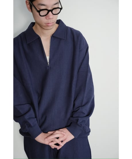 ULTERIOR FADED SILKY TERRY RW HALF ZIP P/O