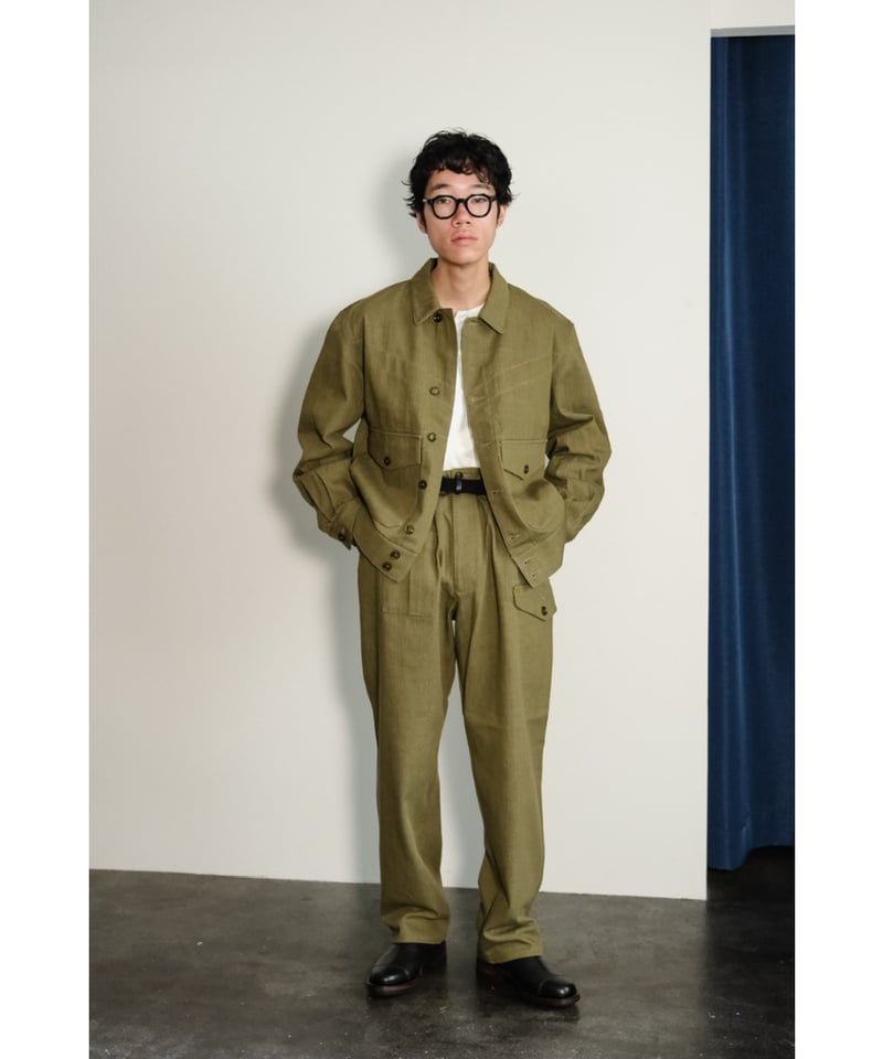 CaledoorUKグリーンデニムBritishArmyGreenDenimL 楽天市場】【SALE 30%OFF】[6043-1403]caledoor(カレドアー) UK