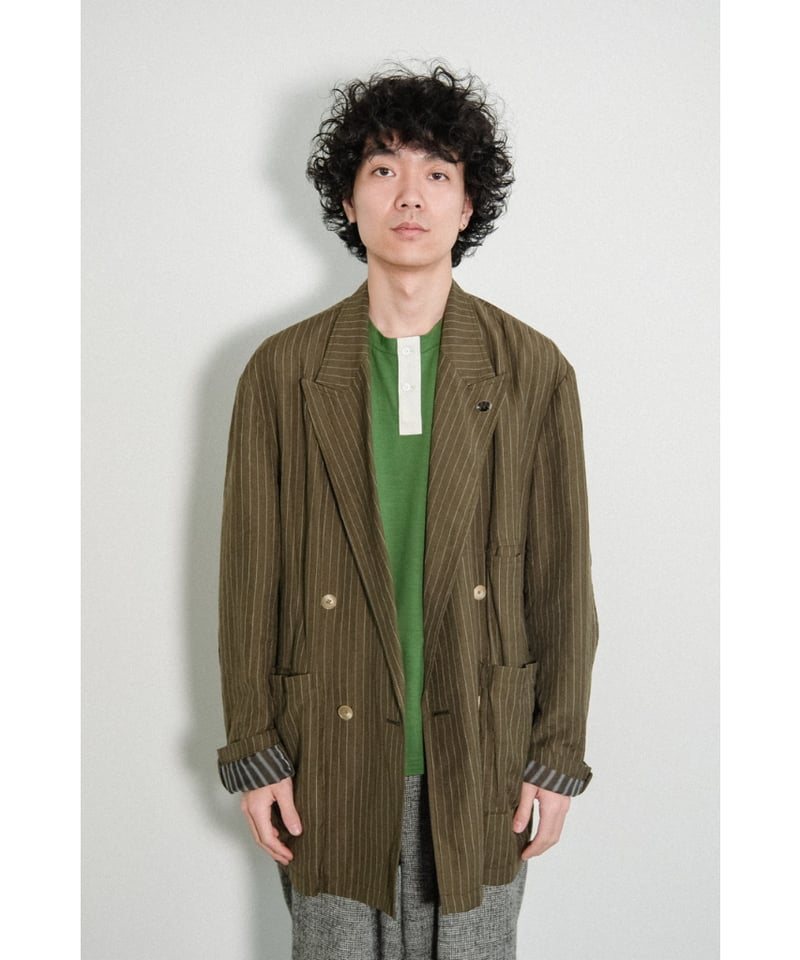 じょん　un/unbient Wool No-collar Jacket un/unbient Wool No-collar Jacket