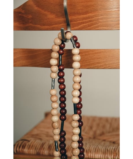 m's braque "Exclusive" VINTAGE WOOD NECK STRAP / NECKLACE
