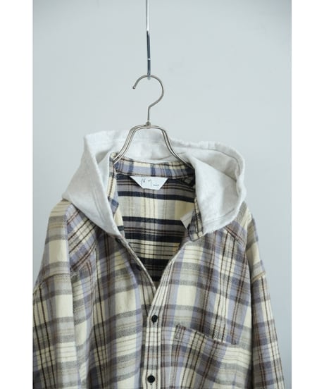 ANCELLM NEL CHECK HOODIE SHIRT