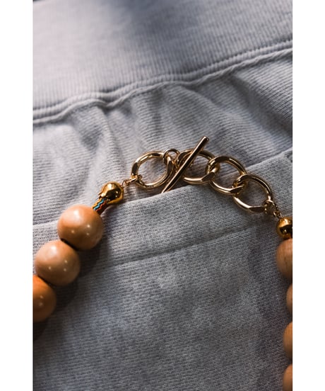m's braque "Exclusive" VINTAGE WOOD NECKLACE / BRACE 2WAY TYPE