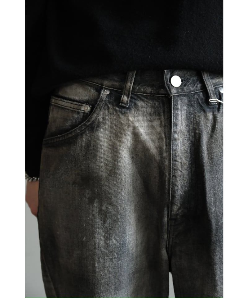 ANCELLM AGING MIDDLE STRAIGHT 5P DENIM PANTS |