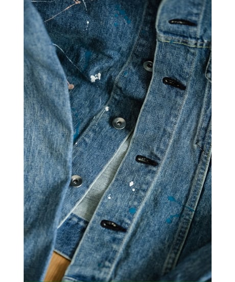ensou. Erased Jean Jacket-Splash