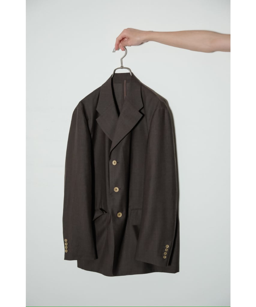 BISOWN (ビソウン) / SHEER WOOL UNCON JACKET BISOWN SHEER WOOL UNCON JACKET / SHEER WOOL PLEATSTUCK