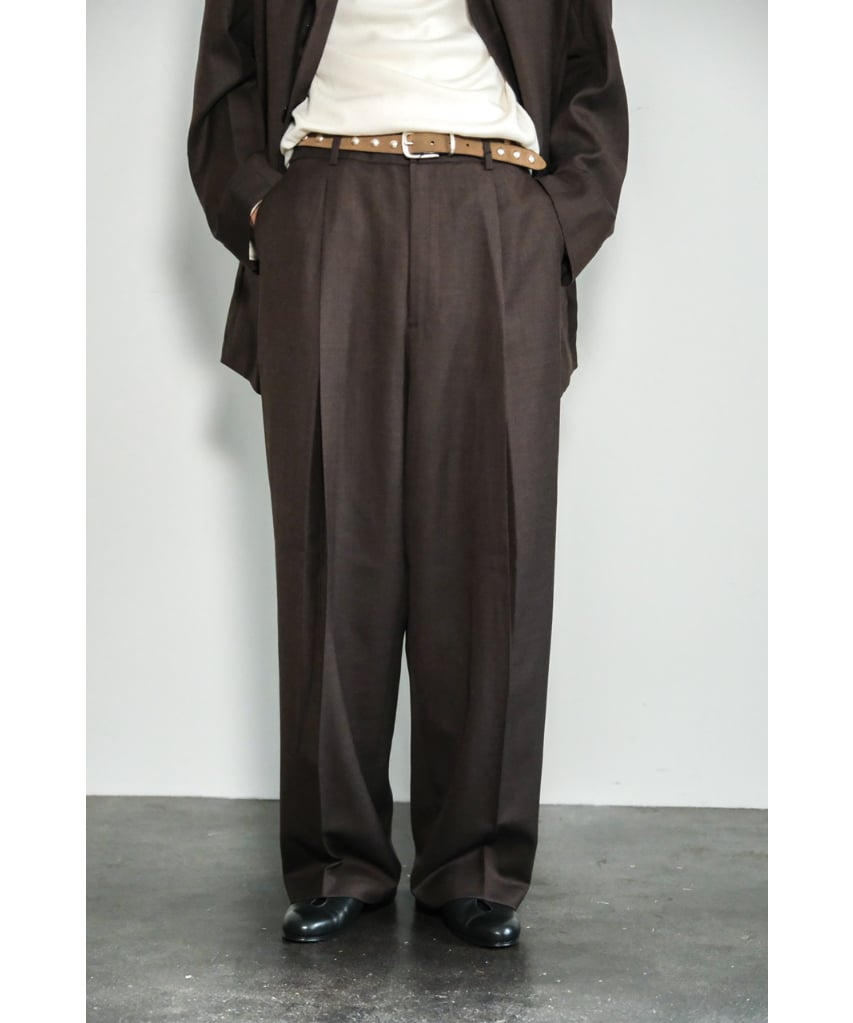 パンツ BISOWN MIDDLEWOOL DEEPTUCK TROUSERS fit=scale-down,w=1200