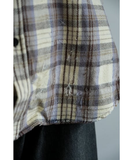 ANCELLM NEL CHECK HOODIE SHIRT