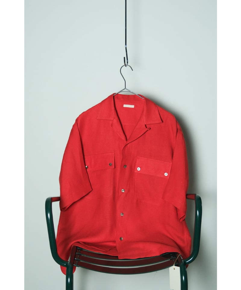 ULTERIOR L/R TWILL OPEN COLLAR SHIRT | MusterWe ULTERIOR L/R TWILL OPEN COLLAR SHIRT | MusterWe