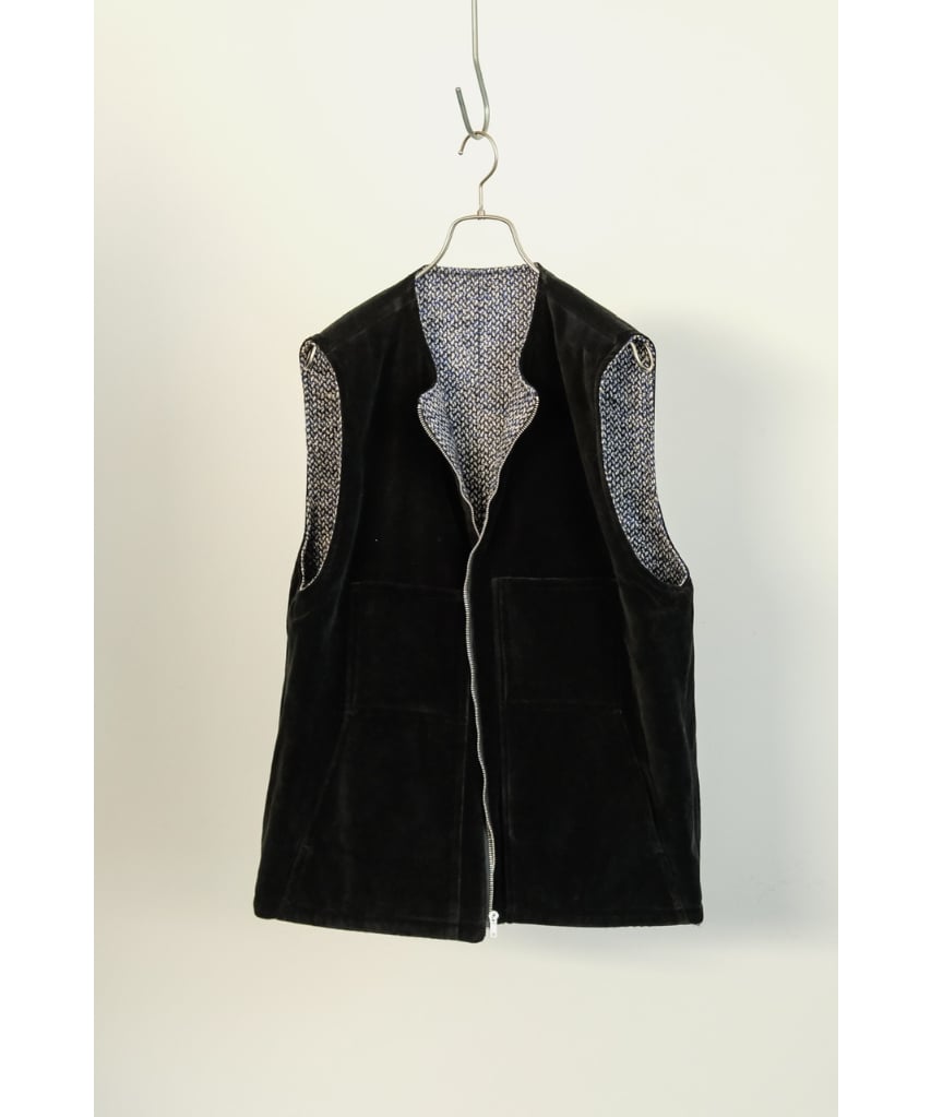BISOWN MIX TWEED×VELVETEEN ZIPUP VEST BISOWN]MIX TWEED×VELVETEEN ZIPUP VEST | YES-姫路の美容院と服のお店