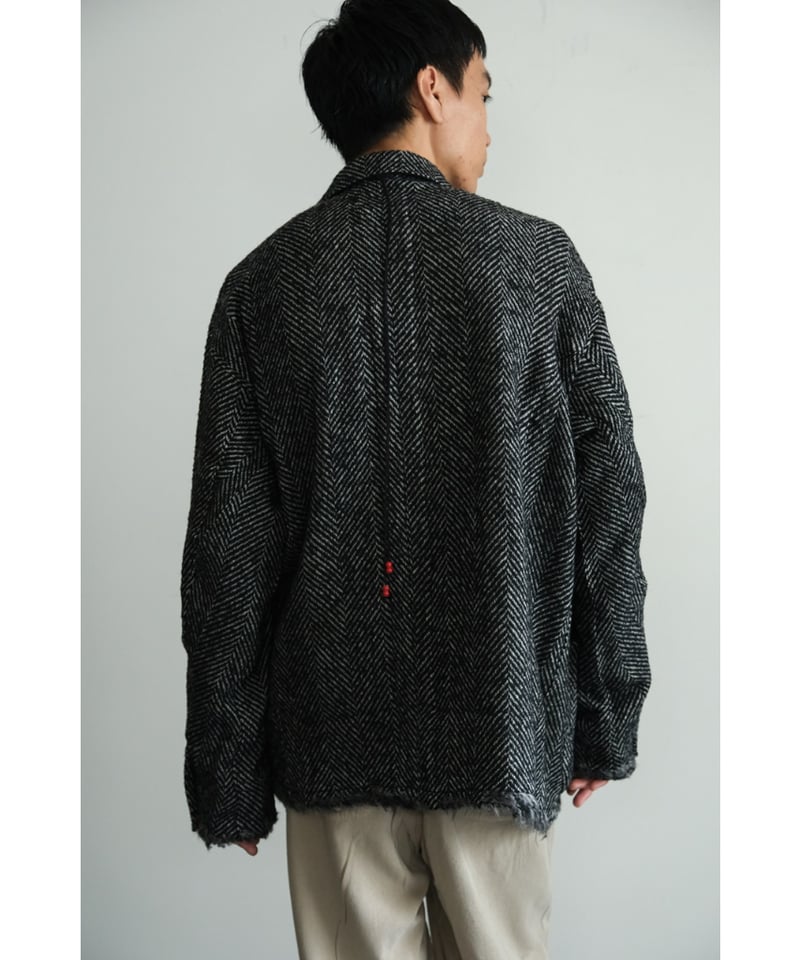 ANCELLM DAMAGE WOOL HERRINGBONE COVER ALL | Mus