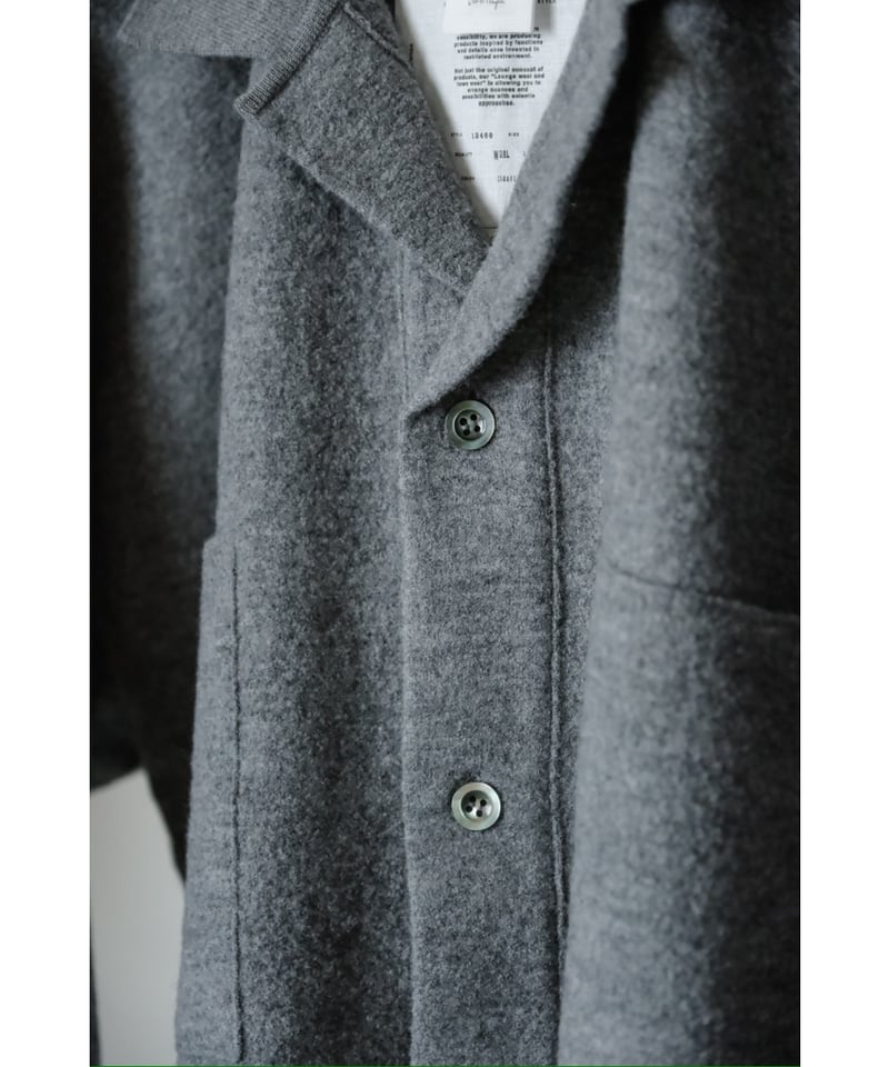 トップス Olde H&Daughter Wool Ds JK Charcoal Olde H & Daughter BOILED WOOL SHIRTS JK | Muste
