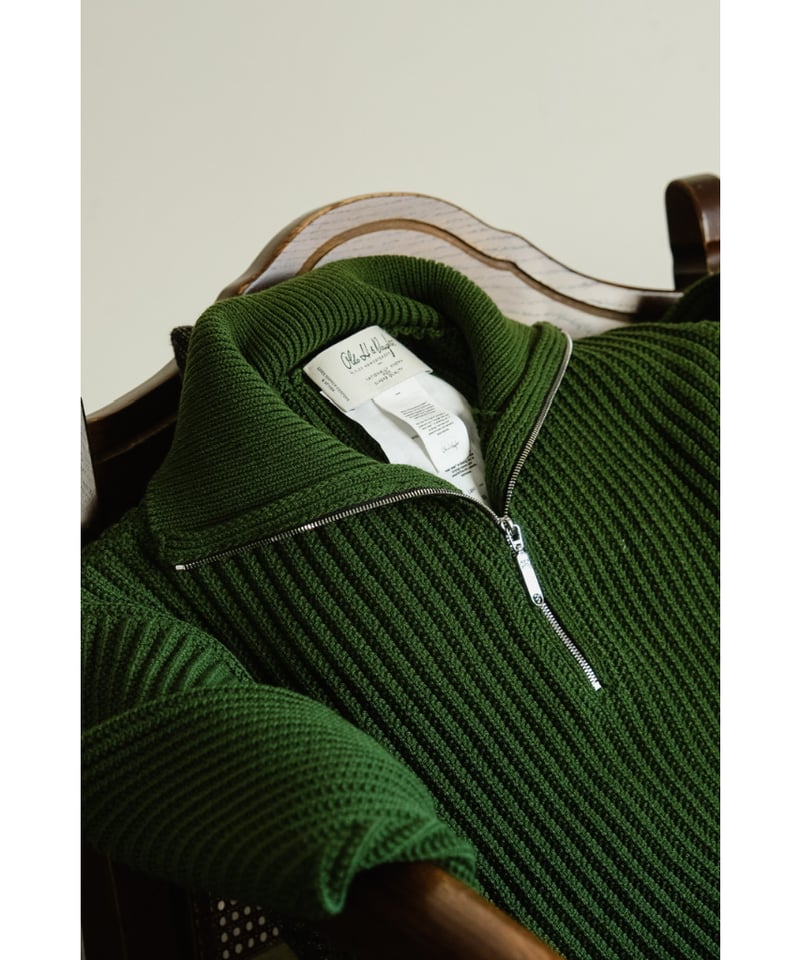 Olde H & Daughter TWIST WOOL HALF ZIP NECK P/O