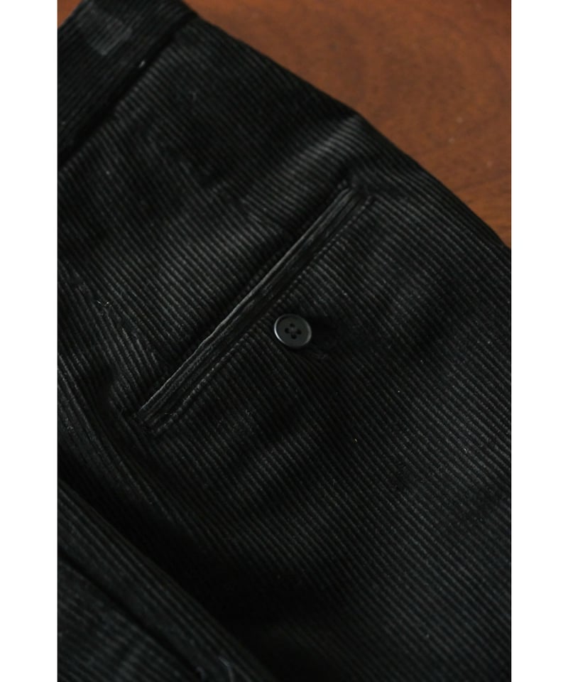パンツ 00s old black corduroy 2tuck wide pants BISOWN CORDUROY 2TUCK WIDE TROUSERS | MusterWer
