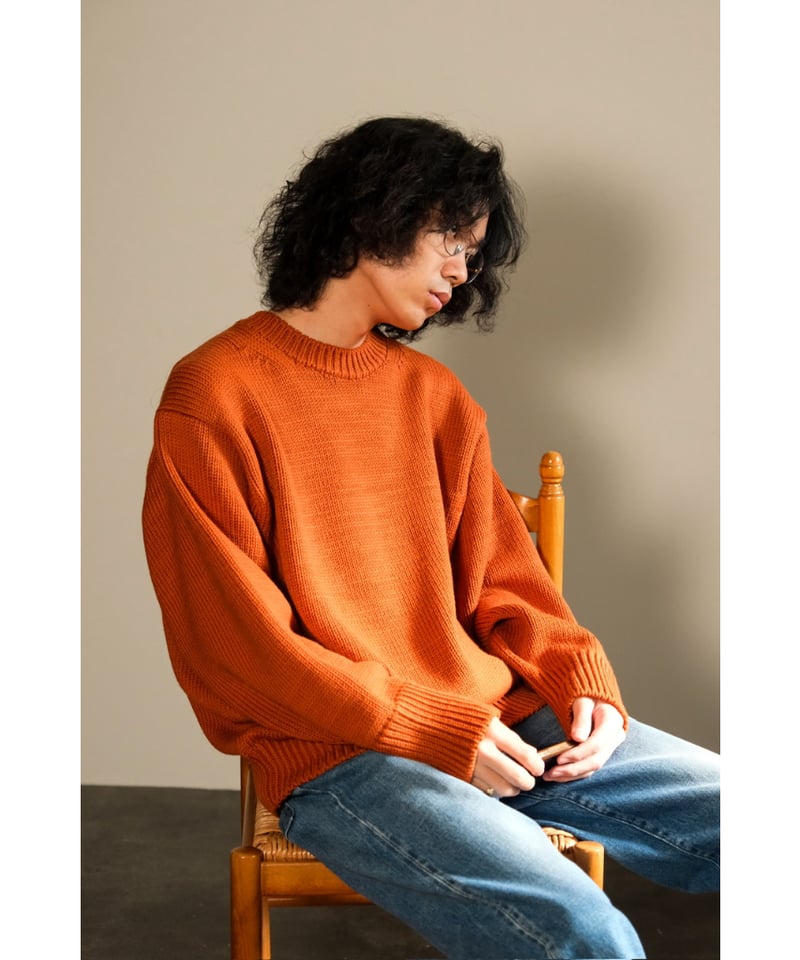 Olde h&daughter WOOSTED WOOL CREW NECK