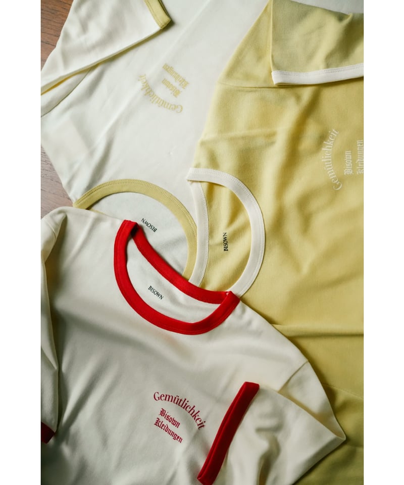 トップス BISOWN \"Exclusive\" TRIM TEE red size4 BISOWN 