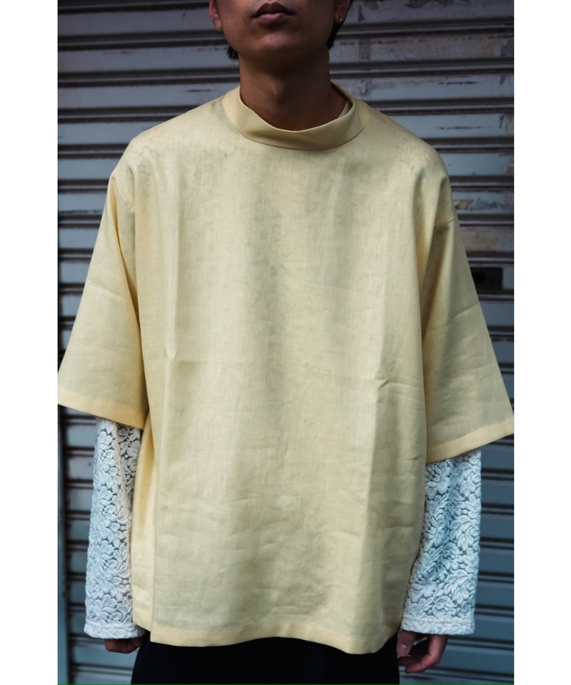 m's braque　MOCKNECK TEE 　モックネック　総柄 m's braque MOCKNECK TEE モックネック 総柄 - メルカリ