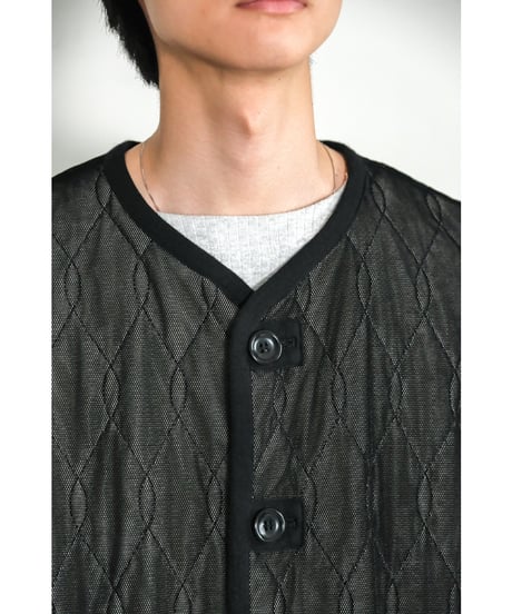 m's braque SILK-LOFT QUILTING CAR LONG VEST