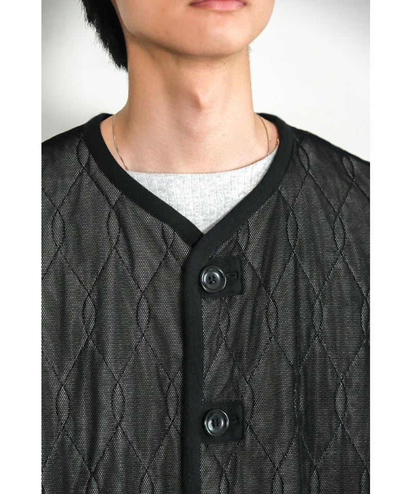 m's braque SILK-LOFT QUILTING CAR LONG VEST | M