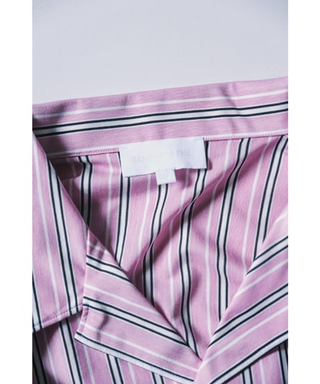 KANEMASA PHIL. "Exclusive" 46G Stripe Delta Shirt