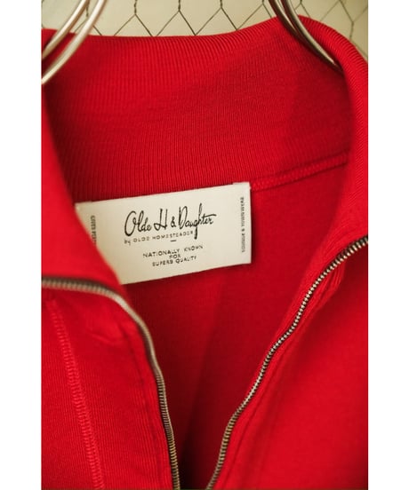 Olde H & Daughter "Exclusive" WOOL KNIT TRACK HALF ZIP
