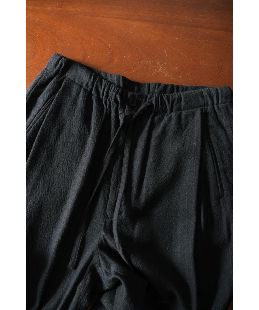 ULTERIOR WASHED WOOL SILK STRIPE DRAWSTRING PAN