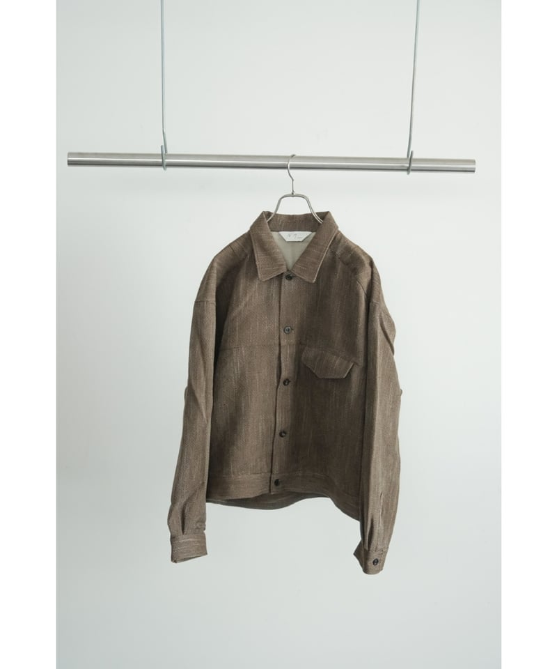 ANCELLM MELANGE WOOL WORK SHIRT BLOUSON | Muste