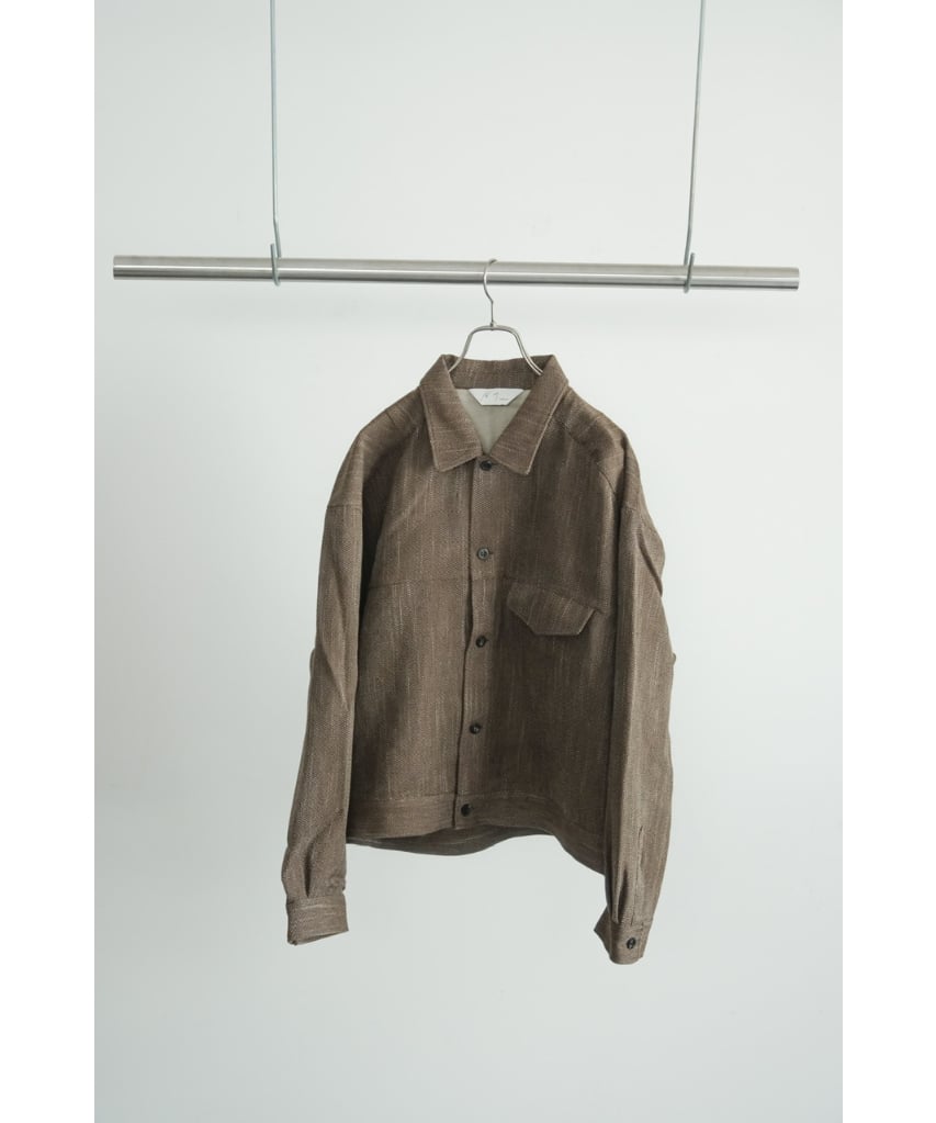 ANCELLM MELANGE WOOL WORK SHIRT BLOUSON | Muste