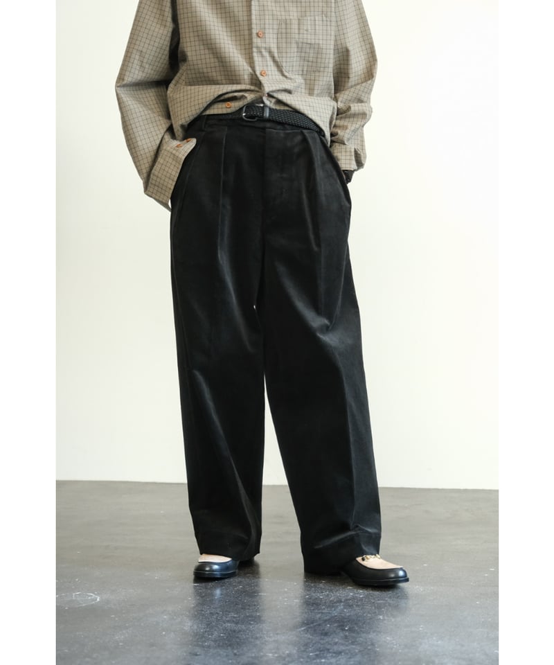 BISOWN CORDUROY 2TUCK WIDE TROUSERS | MusterWer