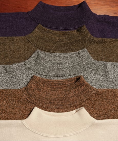 Olde Homesteader RUSTIC JERSEY BOTTOLE NECK SWEATER