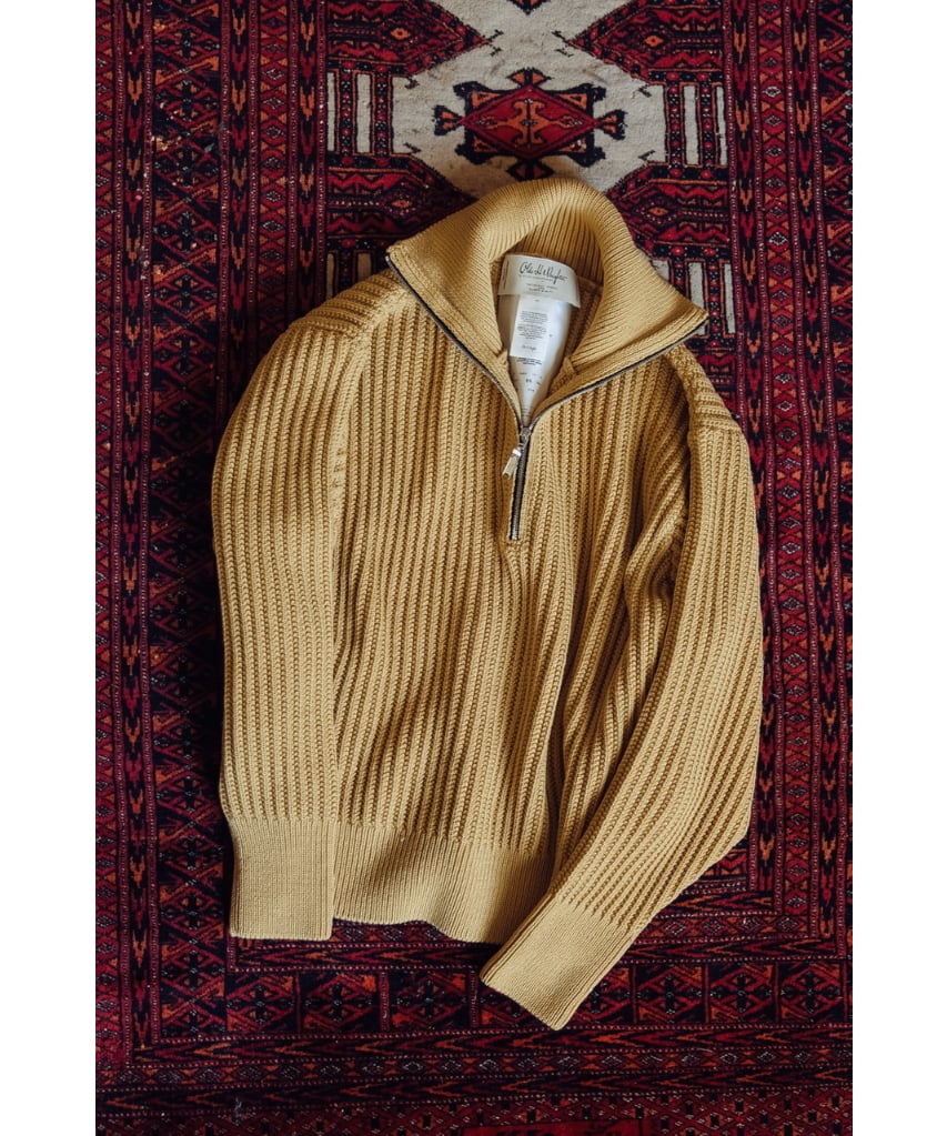 Olde H & Daughter TWIST WOOL HALF ZIP NECK P/O