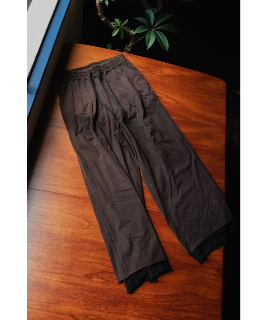ANCELLM FADED DRAPE WIDE EASY CUT SLACKS | Must ANCELLM FADED DRAPE WIDE EASY CUT SLACKS | Must