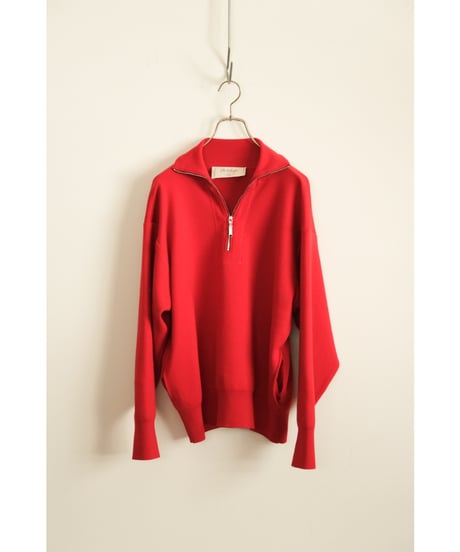 Olde H & Daughter "Exclusive" WOOL KNIT TRACK HALF ZIP