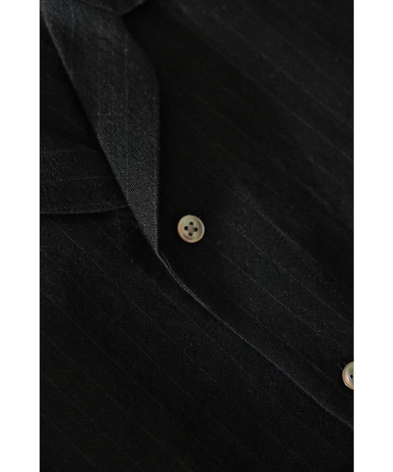 Gorsch Wool Linen Wide Silhouette Open Collar S