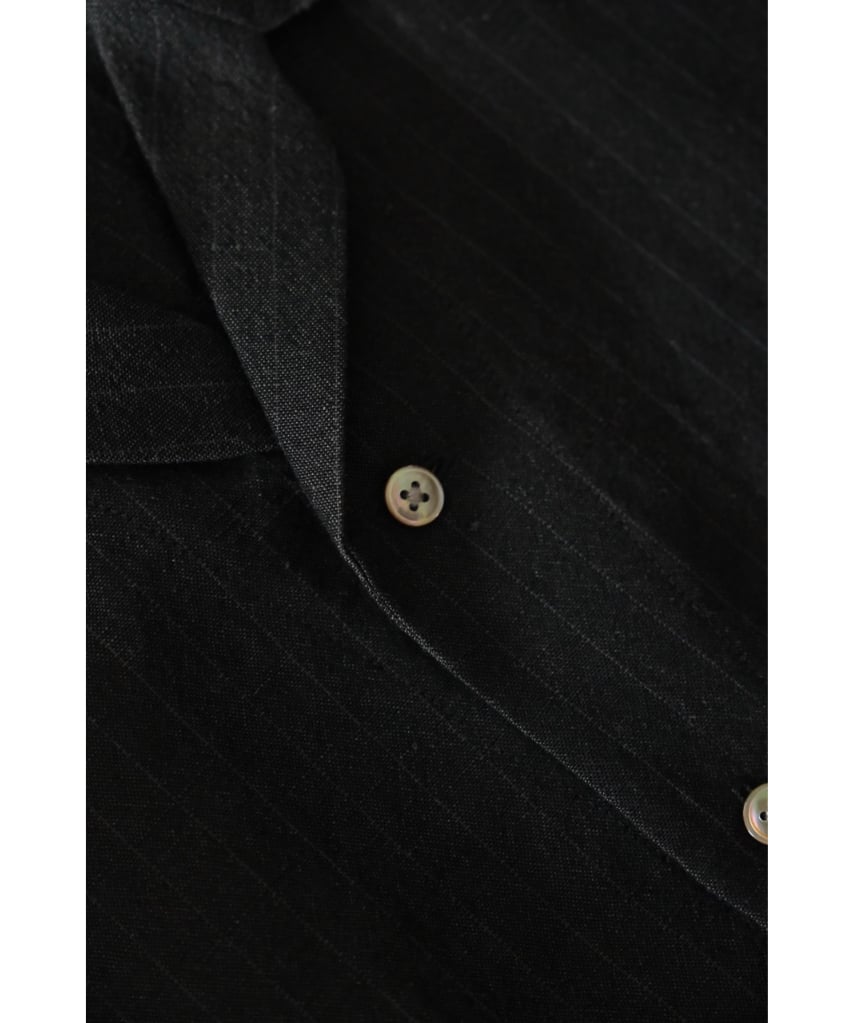 Gorsch Wool Linen Wide Silhouette Open Collar S