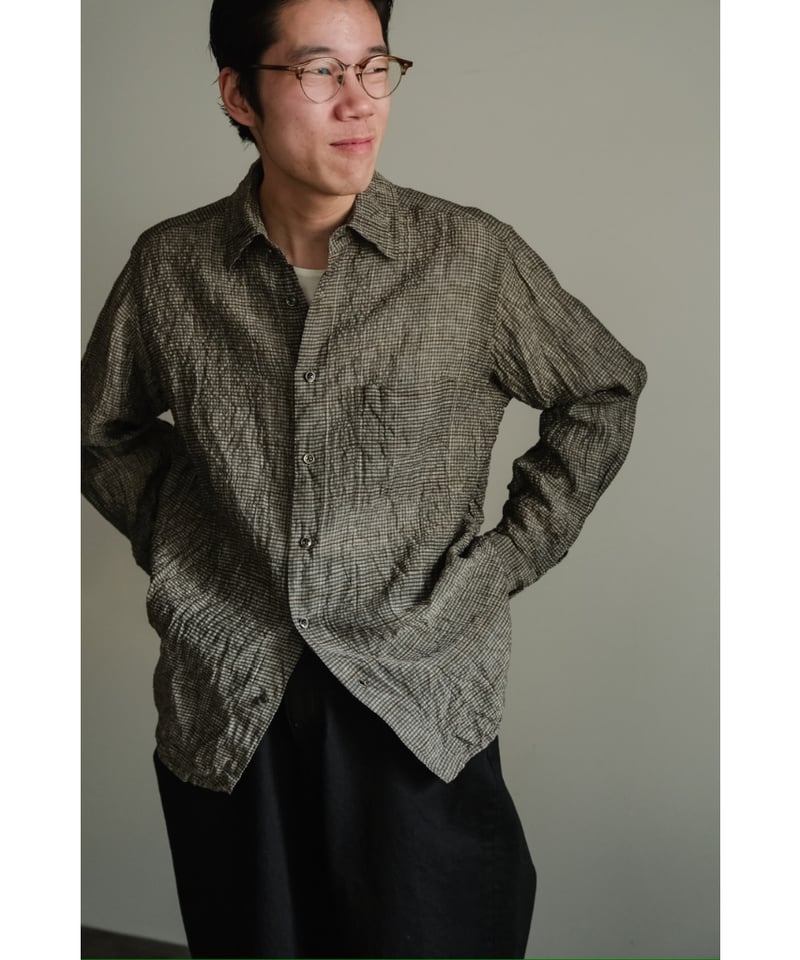 トップス Gorsch Vintage Fabric Collar Shirt 48 Gorsch Vintage Fabric Collar Shirt 48 GORSCH” -VINTAGE FABRIC LONG